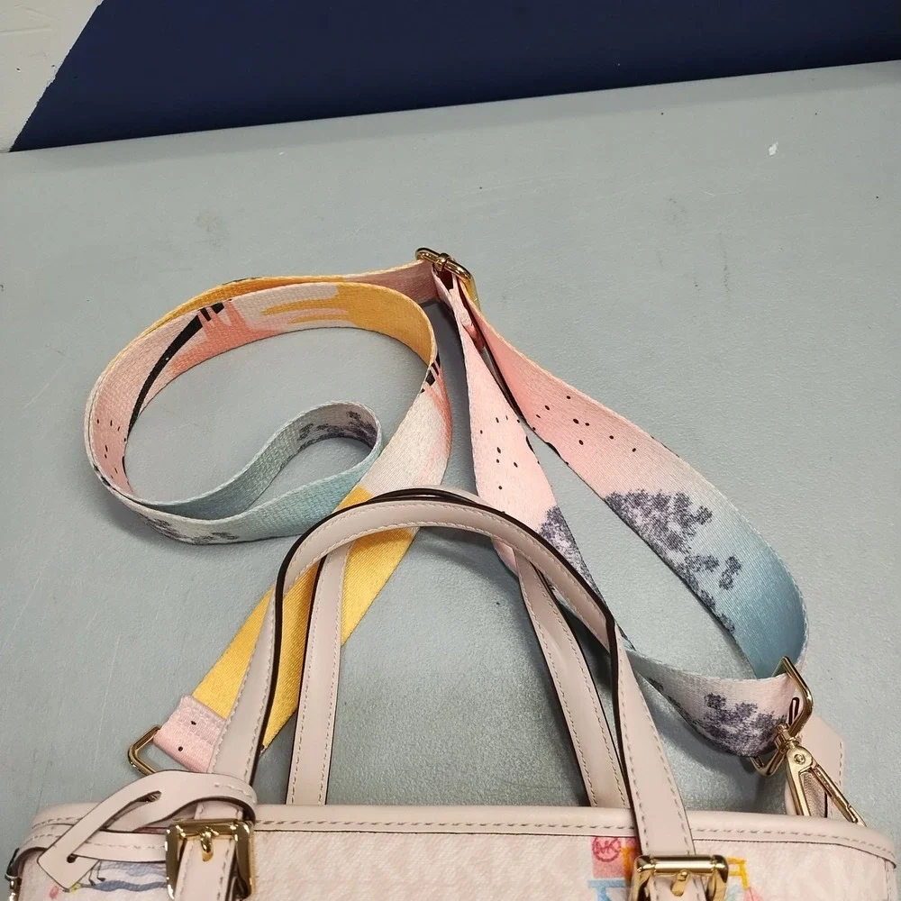 Michael Kors Jet Set Travel XS Signature Tote Bag Womens Multicolor Miami Print